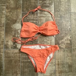 Victoria’s Secret Peach Bikini Swimsuit - Y2K - Top Medium, Bottom XS
